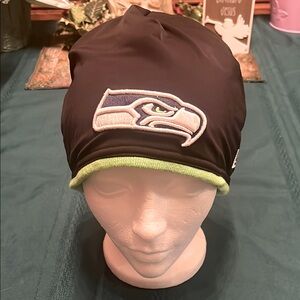 New Era NFL Seattle Seahawks Black Beanie - embroidery/ appliqued